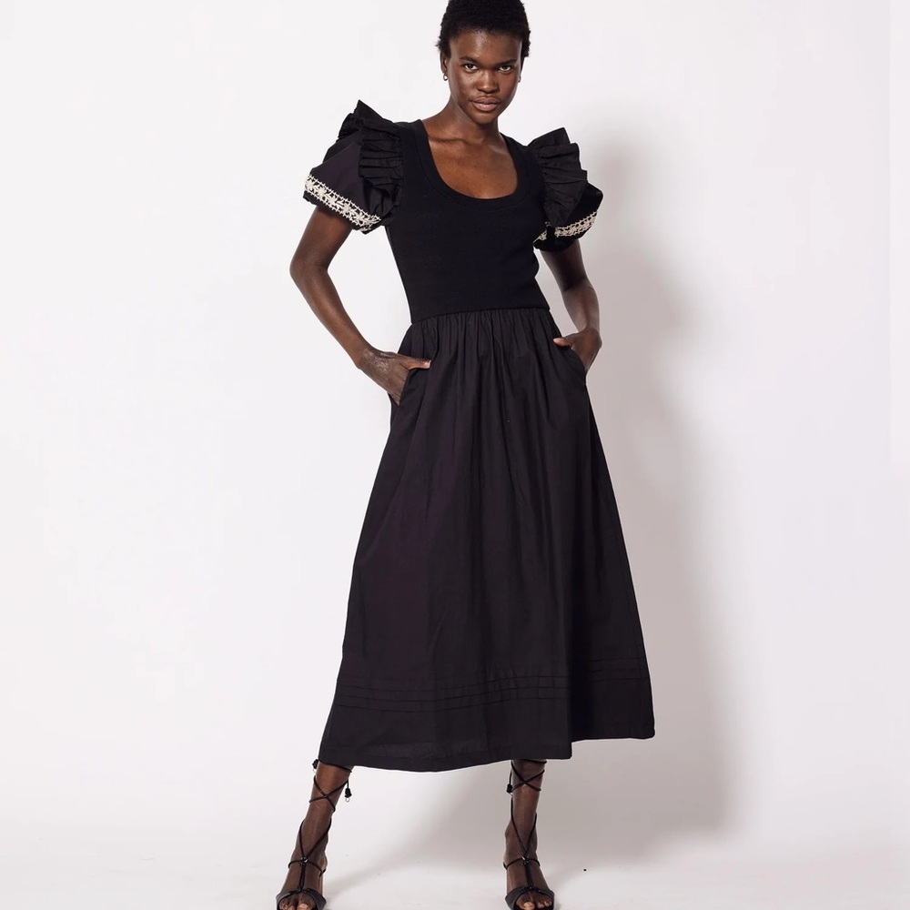 Cleobella Black Midi Dress NWT
